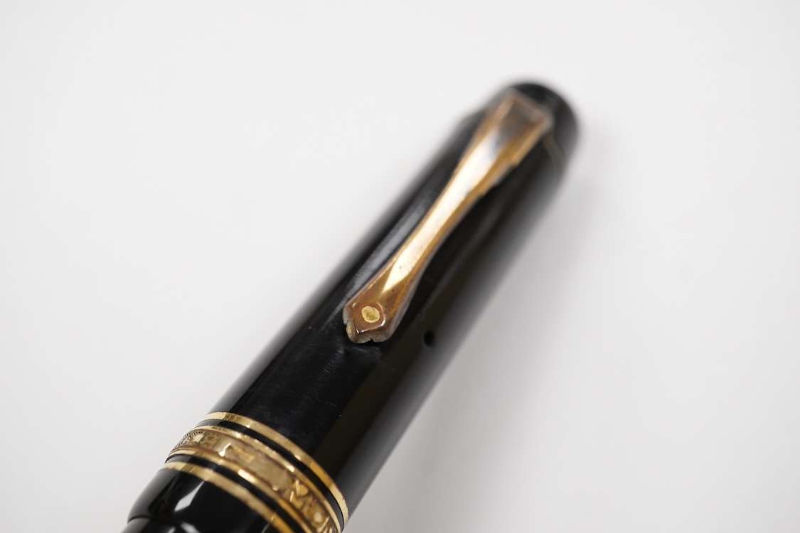 A Montblanc piston filler fountain pen which appears to be a size 6